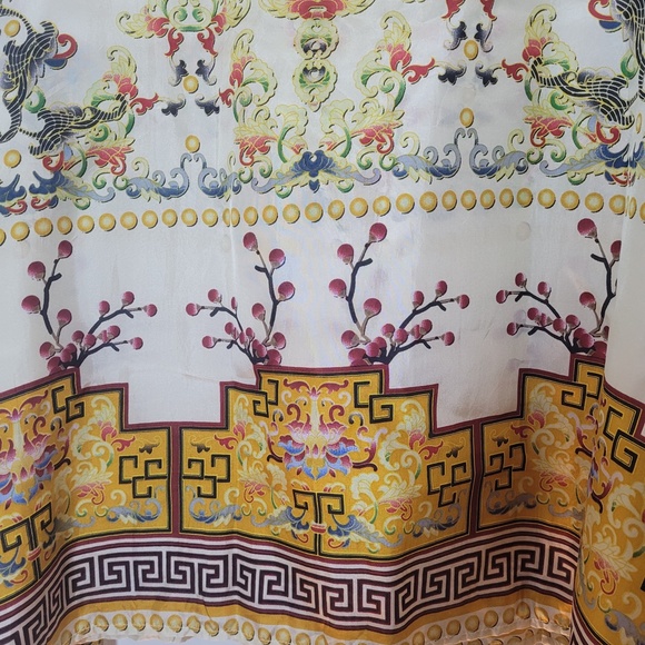 Johnny was 100% Silk Blouse Size Large - Picture 4 of 7